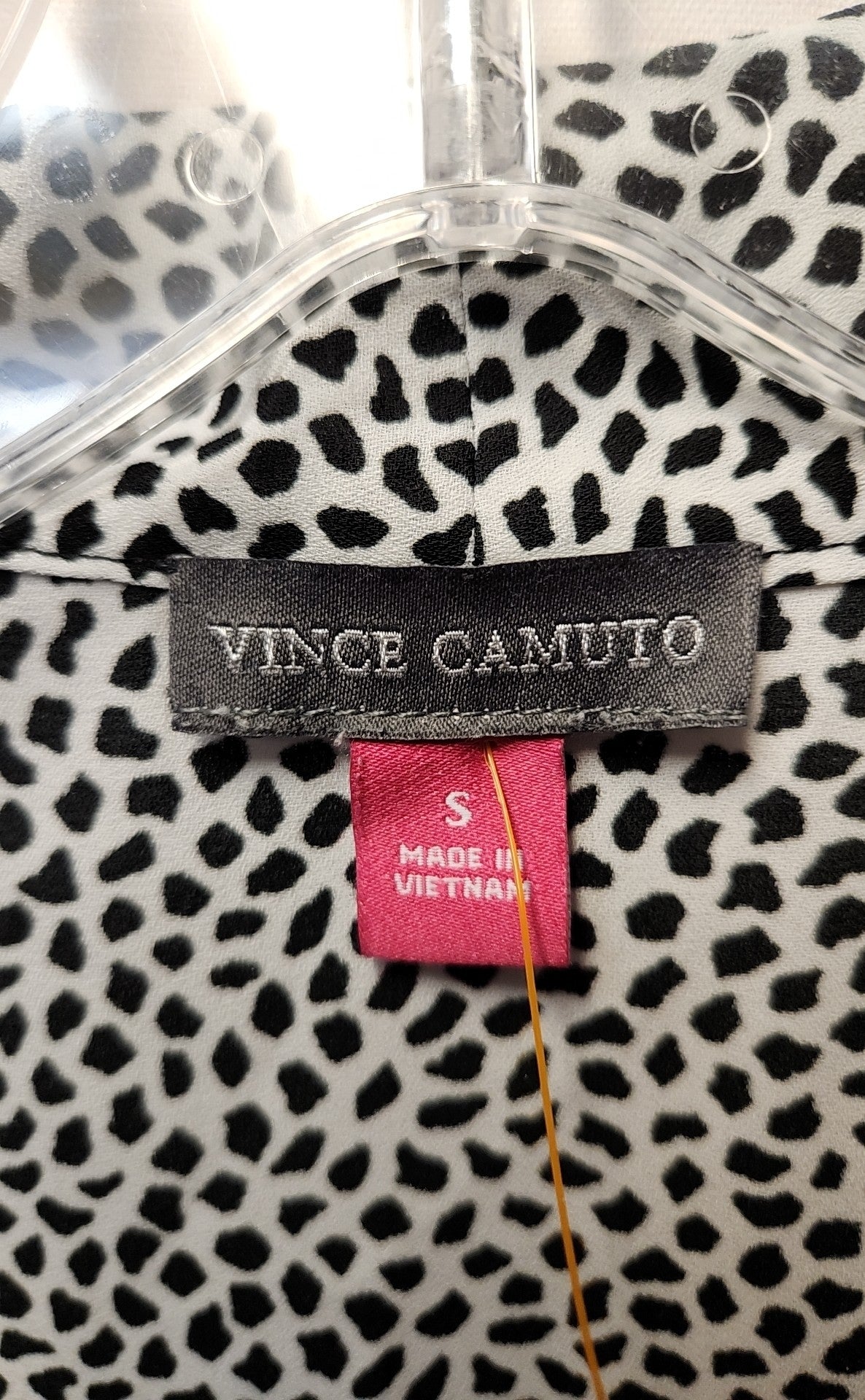 Vince Camuto Women's Size S White & Black Sleeveless Top