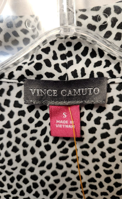 Vince Camuto Women's Size S White & Black Sleeveless Top