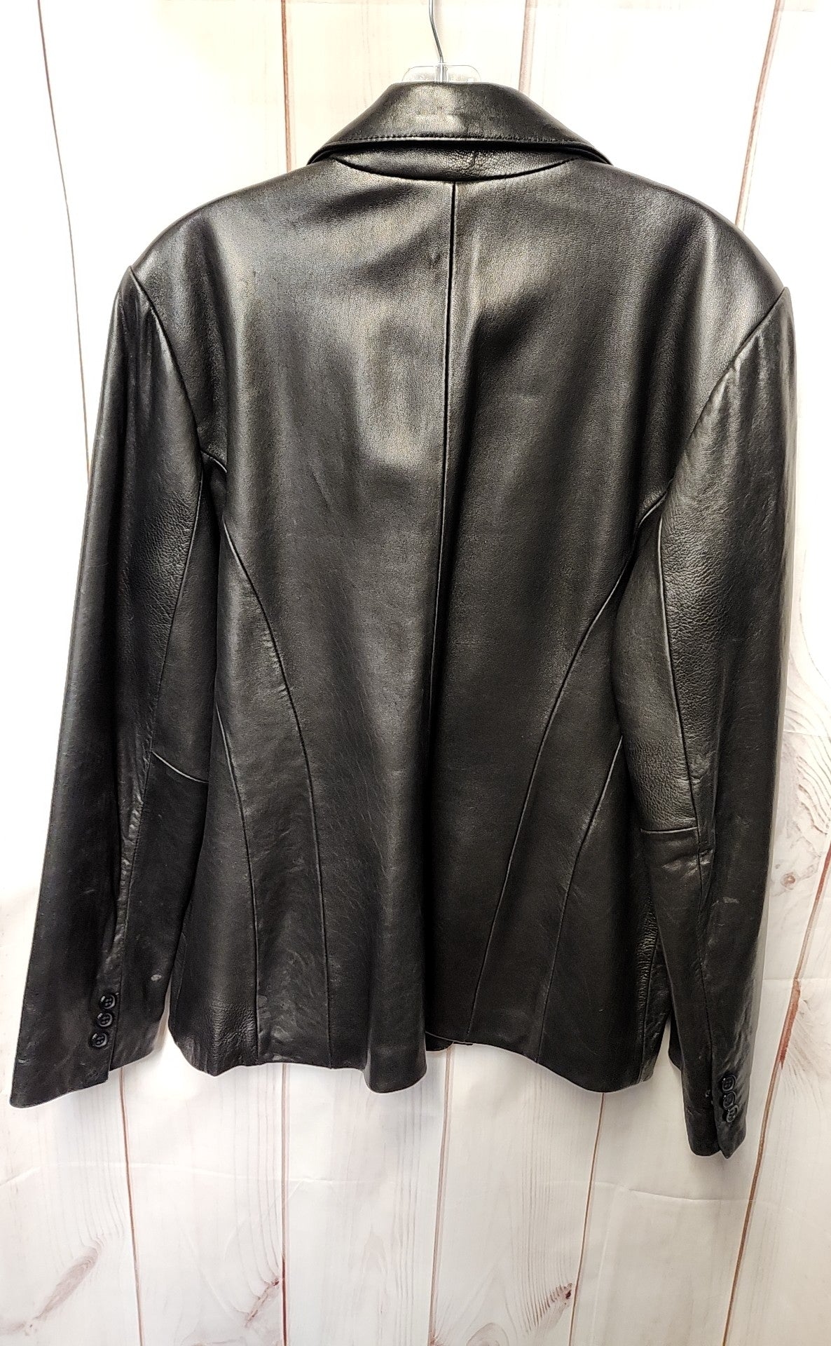 Reaction Kenneth Cole Women's Size L Black Leather Jacket