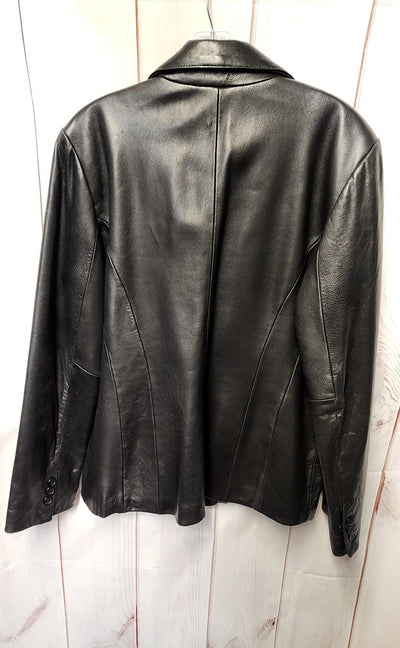 Reaction Kenneth Cole Women's Size L Black Leather Jacket