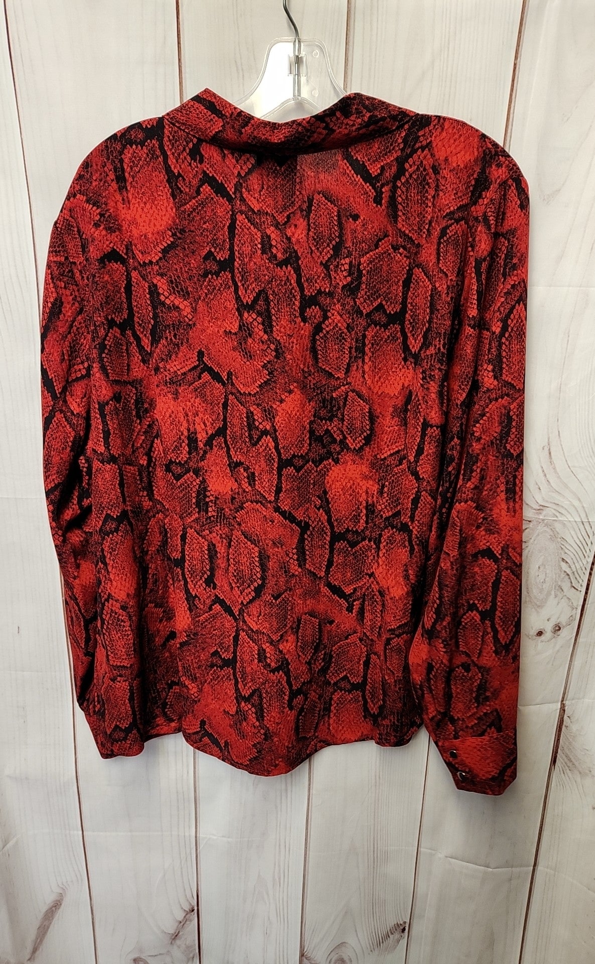 NWT INC Women's Size XL Red Long Sleeve Top