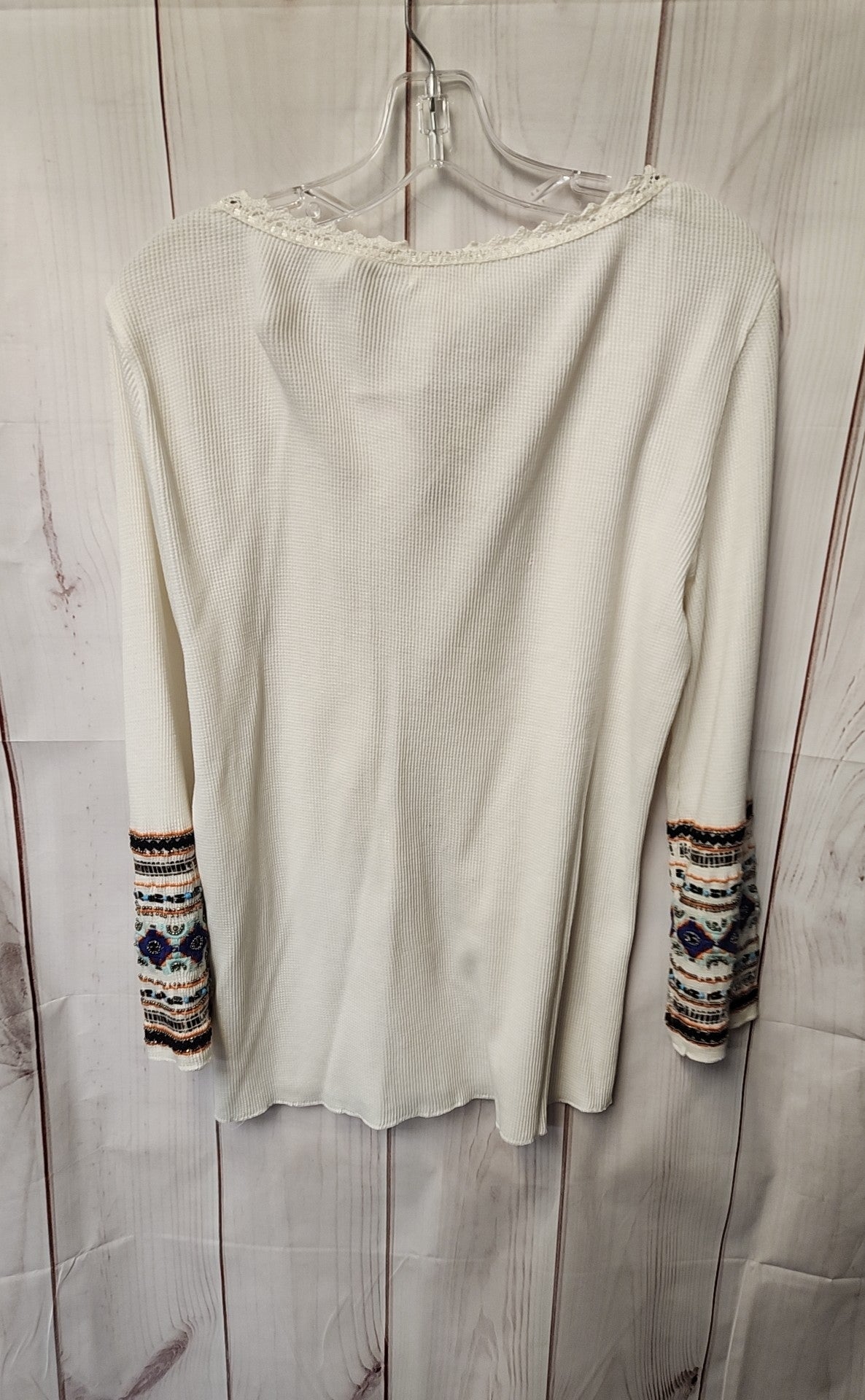 NWT Sundance Women's Size L White Long Sleeve Top