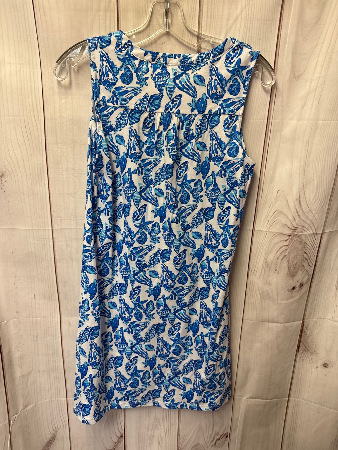 Lilly Pulitzer Women's Size XS White & Blue Dress Jilly Seashell