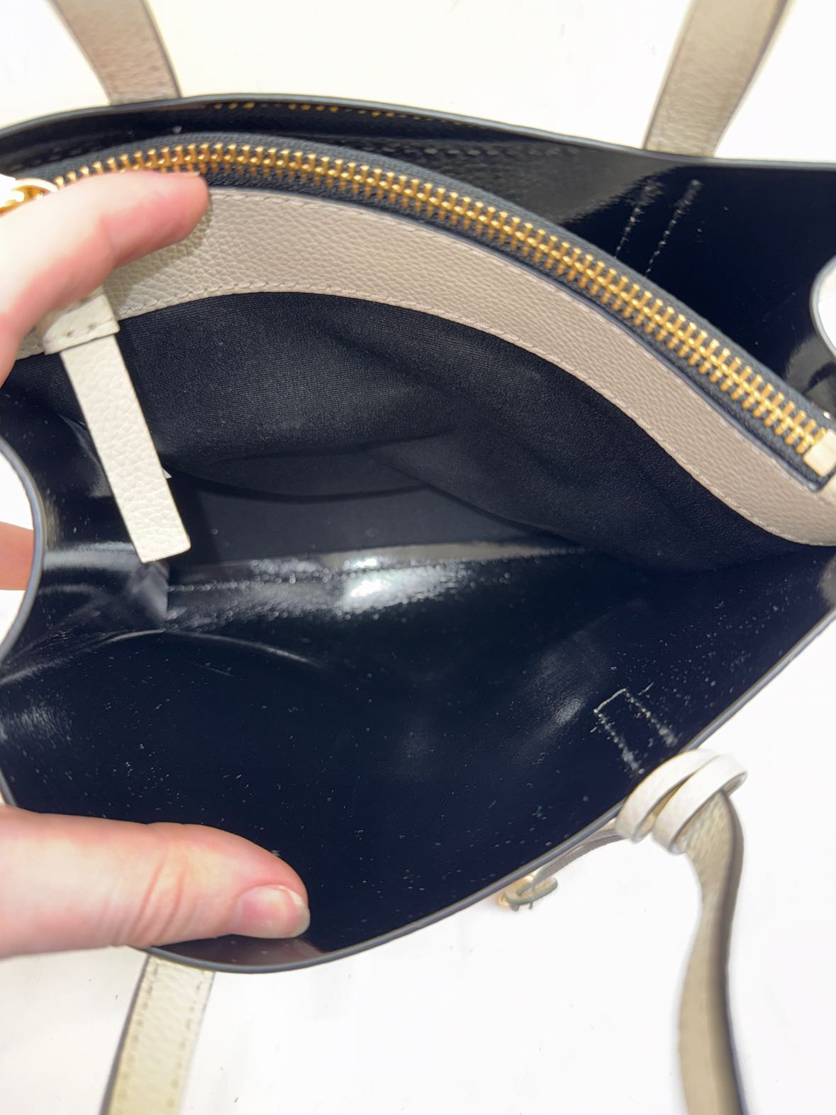 Marc Jacobs Beige Leather Mini Tote Bag