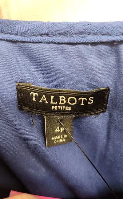 Talbots Women's Size 4 Petite Blue Dress