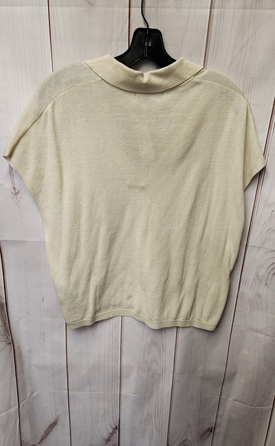 Banana Republic Women's Size S Cream Short Sleeve Top