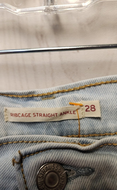 Levis Women's Size 28 (5-6) Blue Jeans Ribcage Straight Ankle