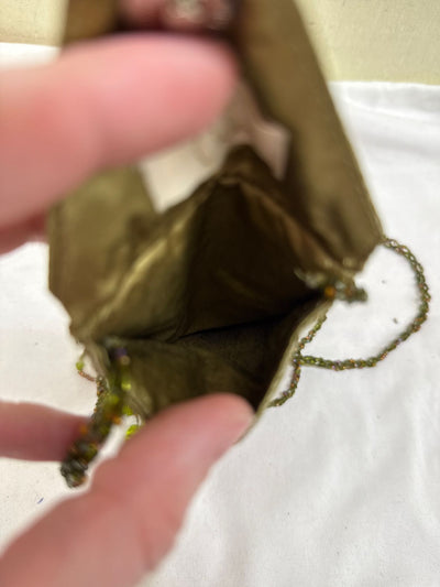 Green Beaded Purse Bag