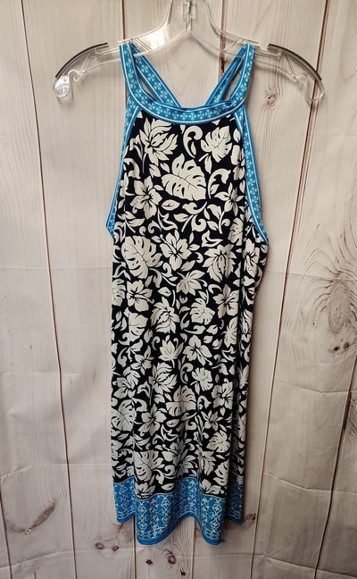 Max Studio Women's Size XL Blue Floral Dress