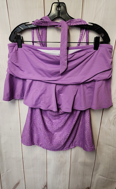 Lands End Women's Size 18 Purple Tankini