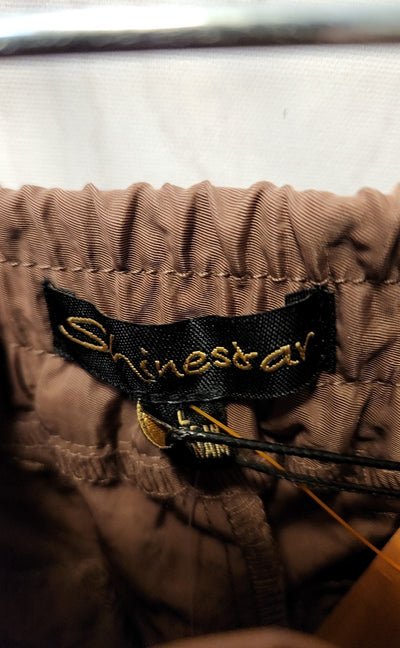 NWT Shinestar Women's Size L Brown Pants