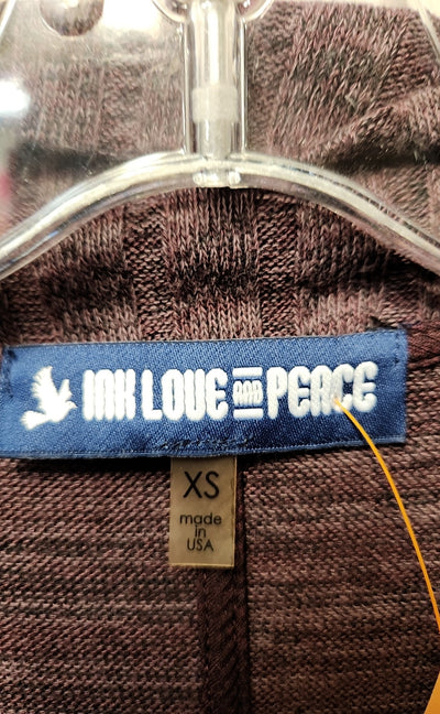 Ink Love and Peace Women's Size XS Purple Cardigan