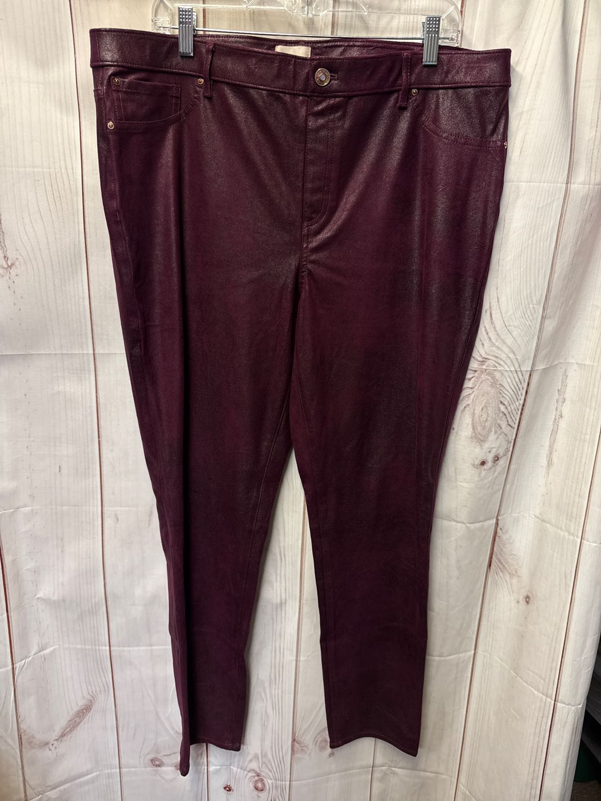 Chico's Women's Size 3 = 16 Maroon Pants