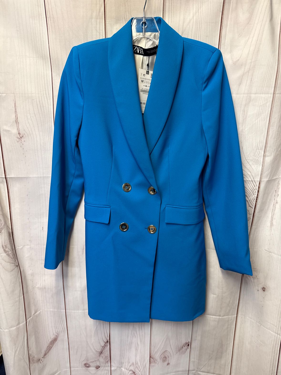 NWT Zara Women's Size M Blue Coat