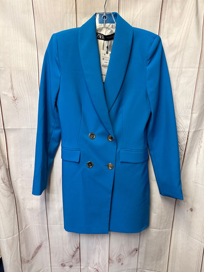 NWT Zara Women's Size M Blue Coat
