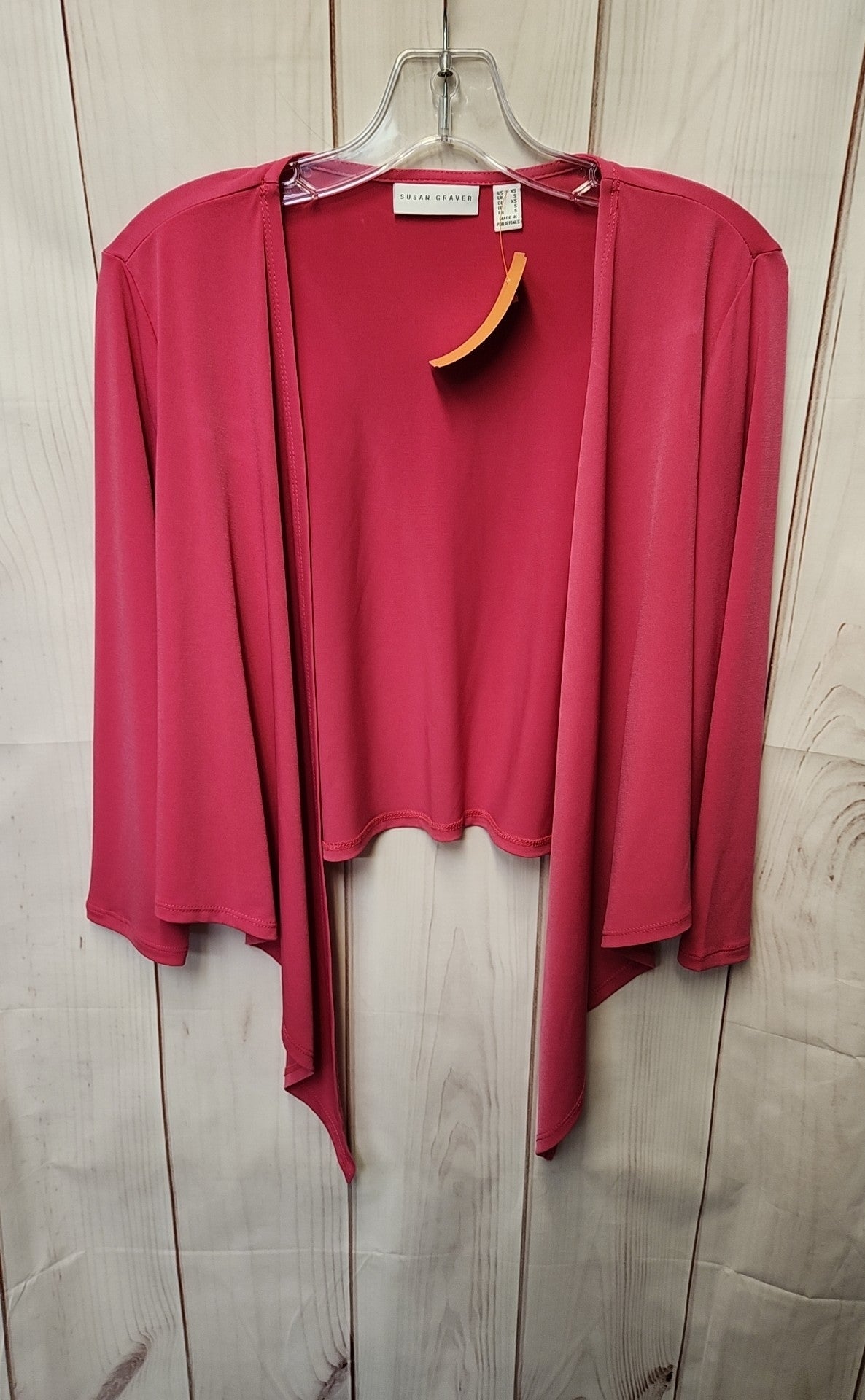 Susan Graver Women's Size XS Pink Cardigan