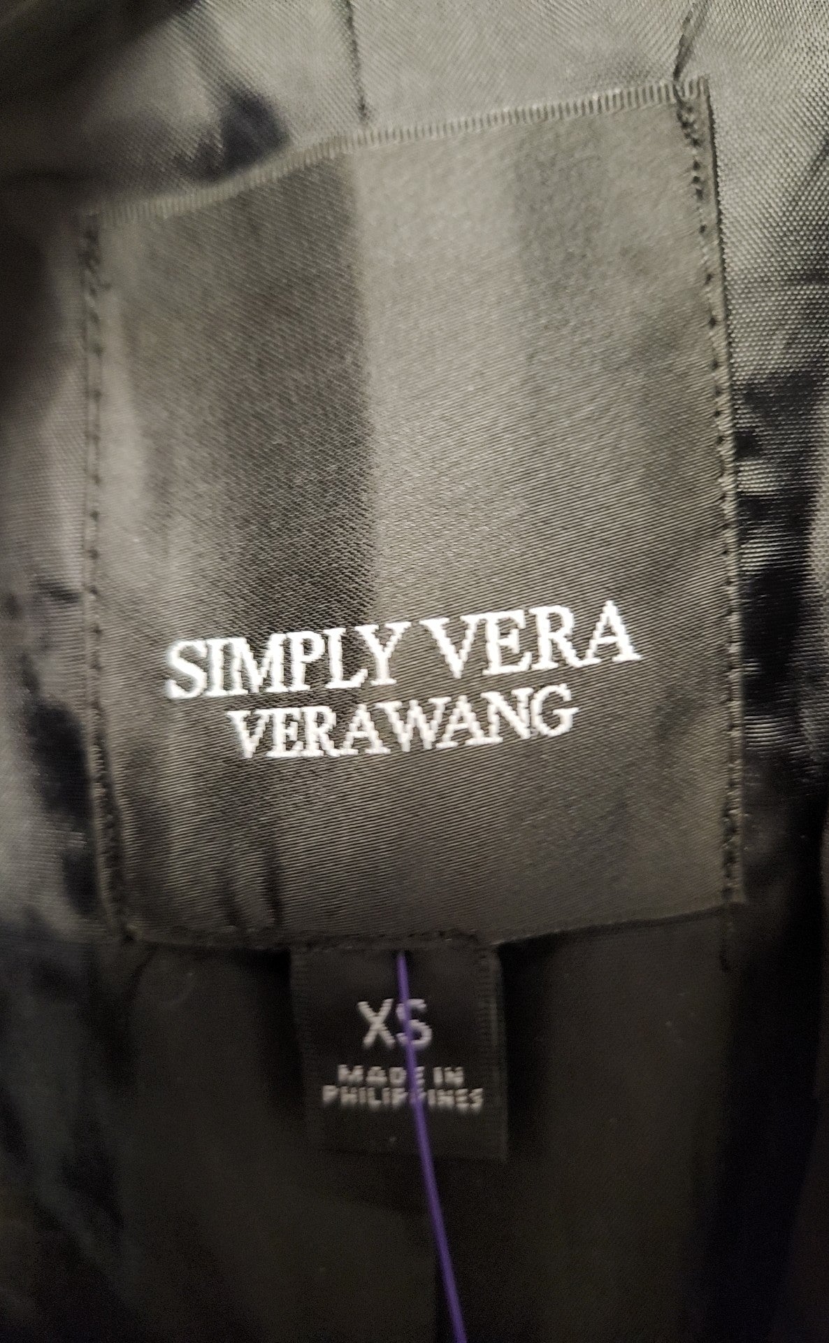 Simply Vera Women's Size XS Black Vest
