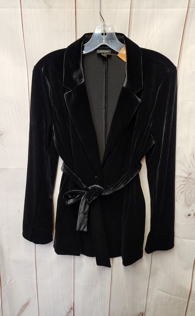 J Jill Wearever Collection Women's Size S Black Velour Jacket