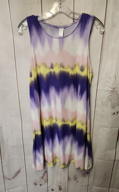 Just Be Women's Size 1X Purple Dress