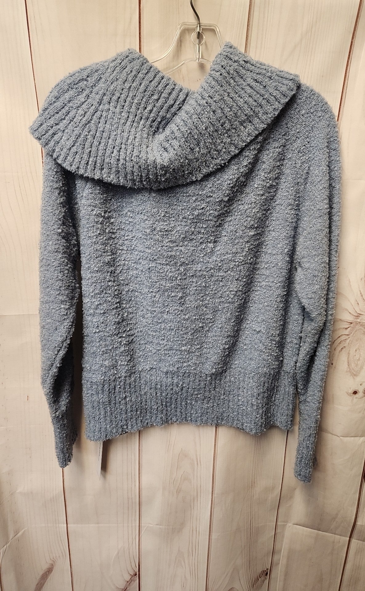 NWTPrincess Polly Women's Size XS/S Parkley Boucle Off The Shoulder Blue Sweater