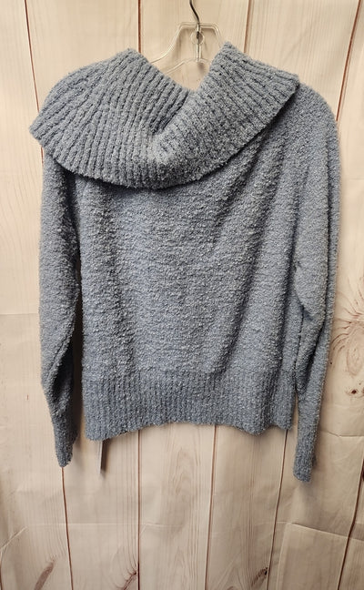 NWTPrincess Polly Women's Size XS/S Parkley Boucle Off The Shoulder Blue Sweater