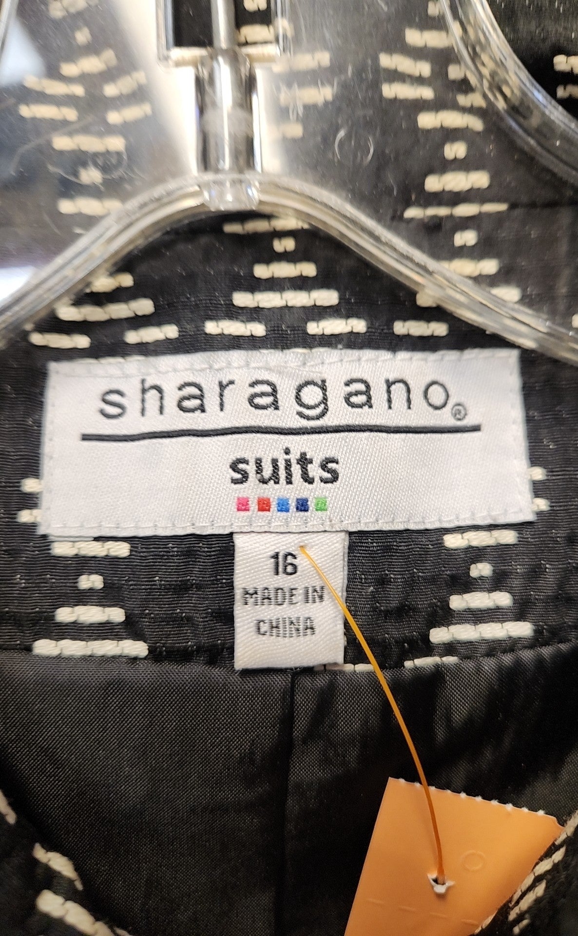 Sharagano Women's Size 16 Black & White Jacket