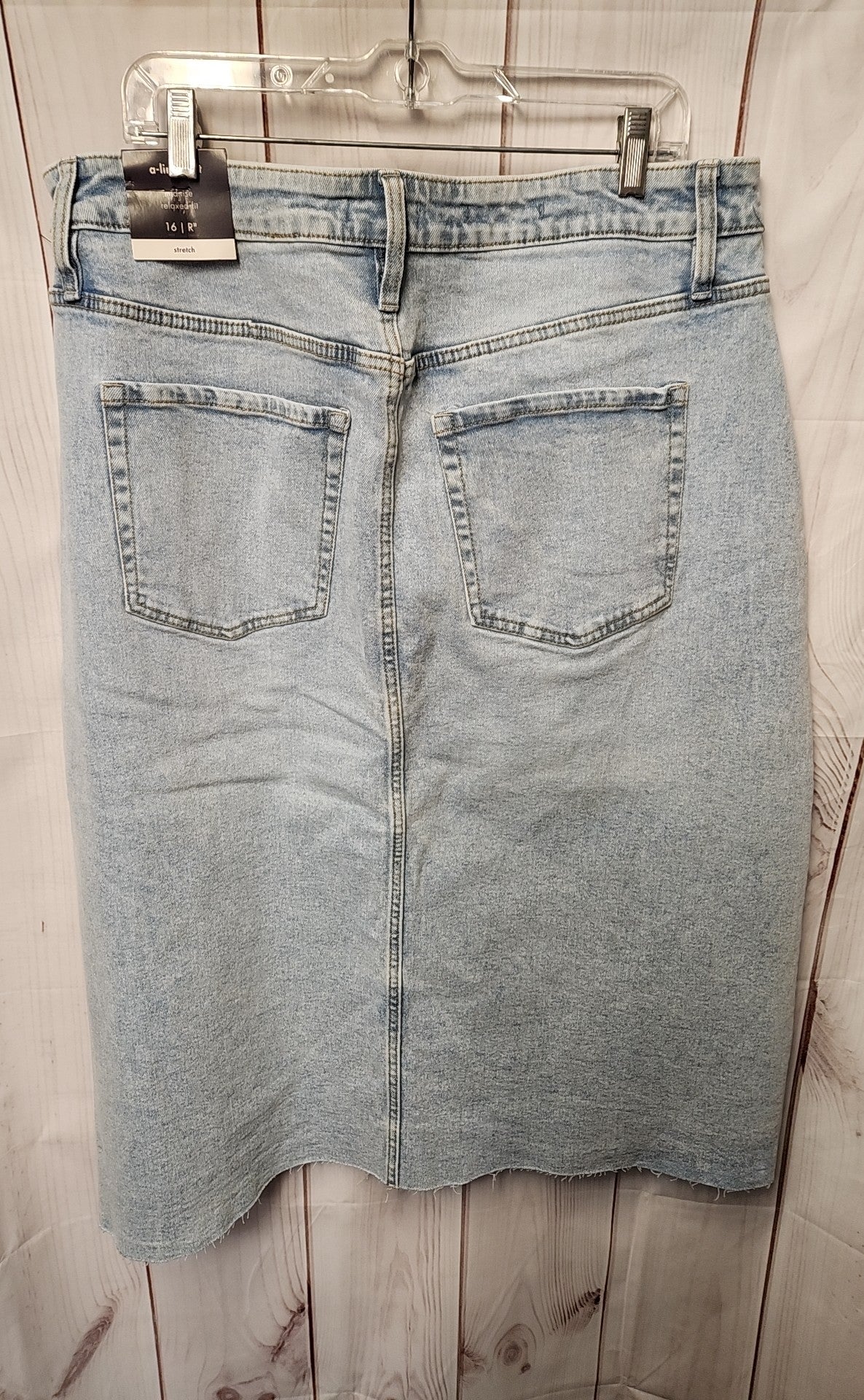 NWT Ava & Viv Women's Size 16 Blue Skirt A-line Skirt Mid Rise Relaxed Fit