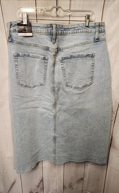 NWT Ava & Viv Women's Size 16 Blue Skirt A-line Skirt Mid Rise Relaxed Fit