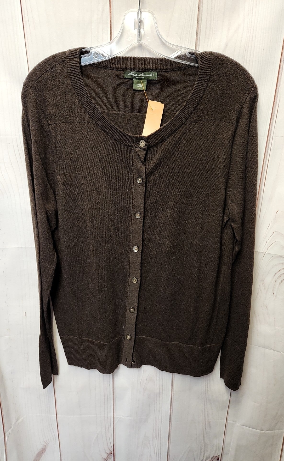 Eddie Bauer Women's Size L Brown Cardigan