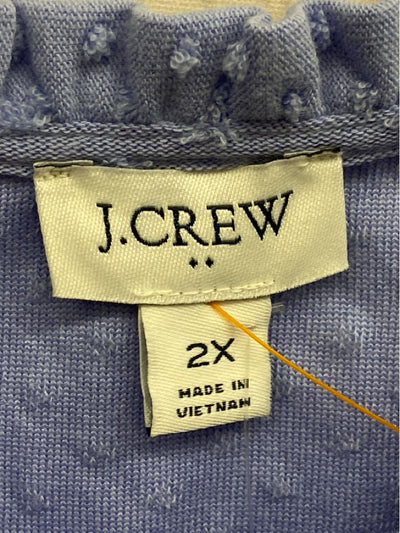 NWT J Crew Women's Size 2X Blue Long Sleeve Top