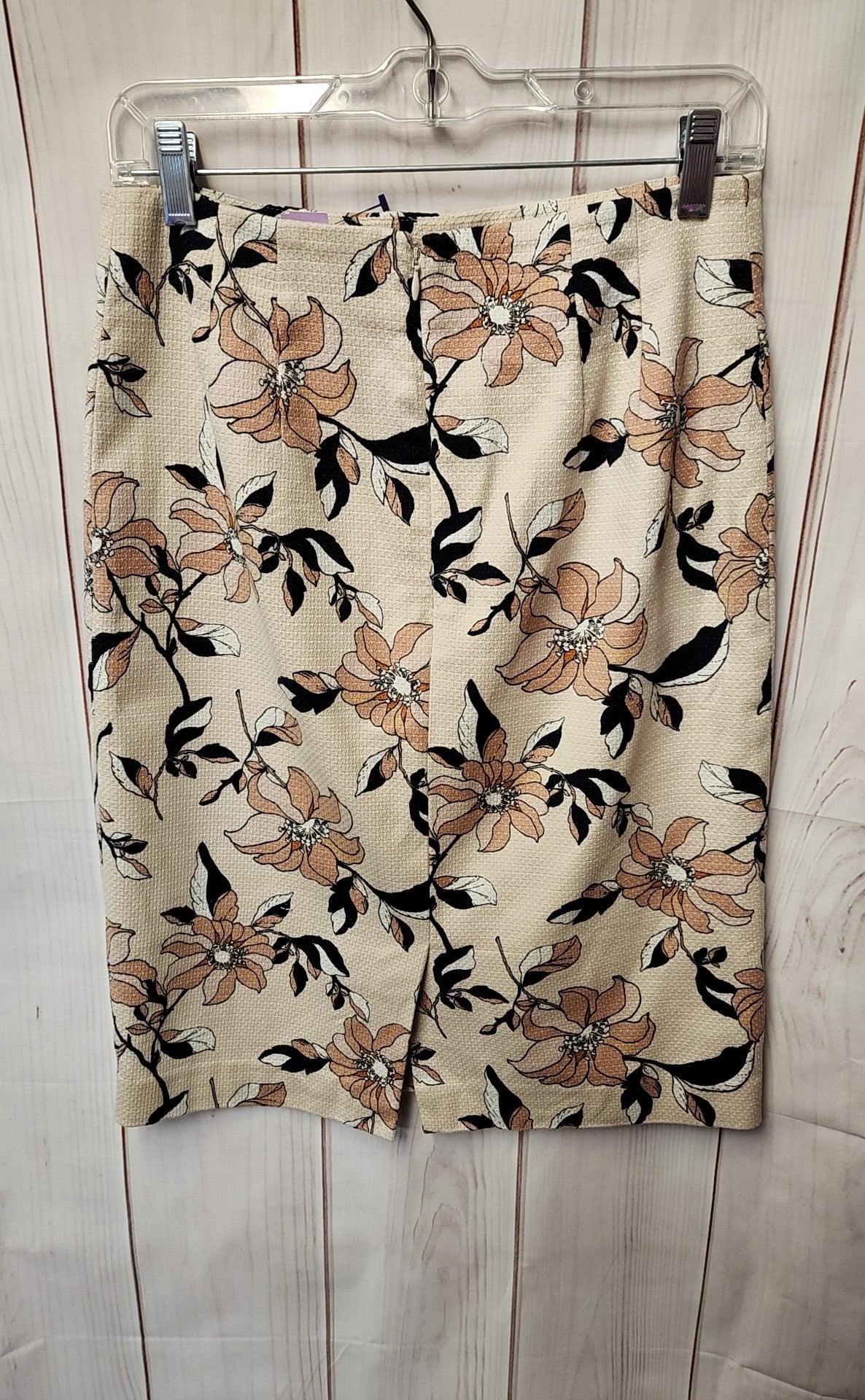 Ann Taylor Women's Size 4 Beige Floral Skirt