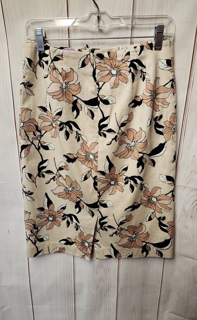 Ann Taylor Women's Size 4 Beige Floral Skirt