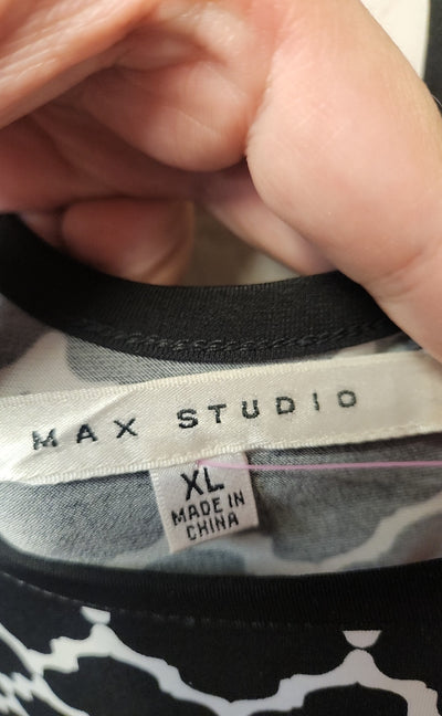 Max Studio Women's Size XL Black & White Dress