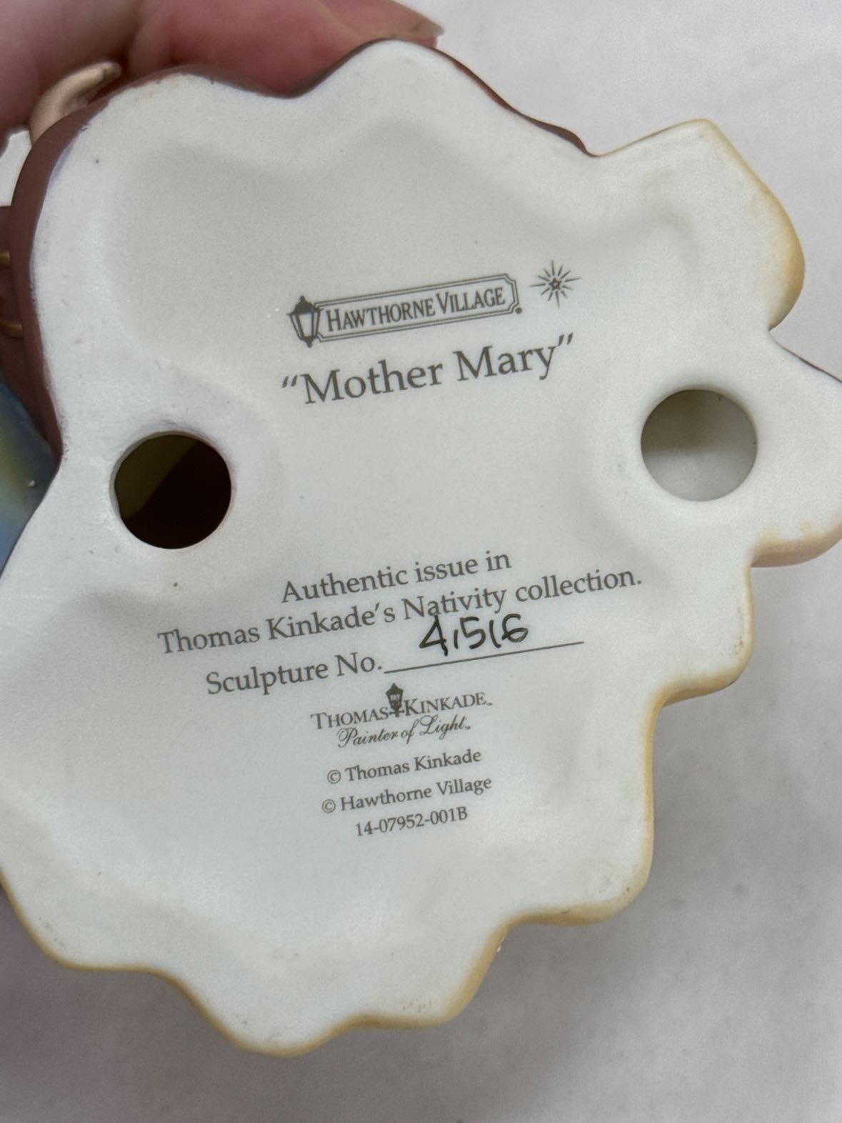 3PCS Hawthorne Village Thomas Kinkade Nativity Holy Family Figurines