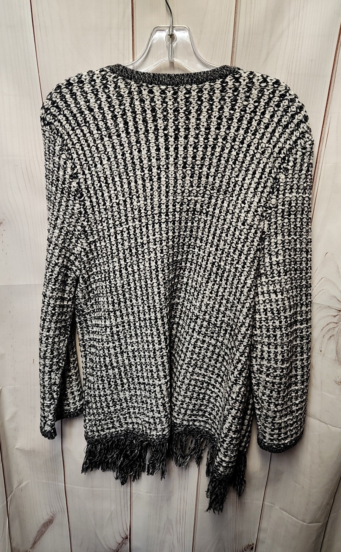 Karl Lagerfeld Women's Size L White & Black Cardigan