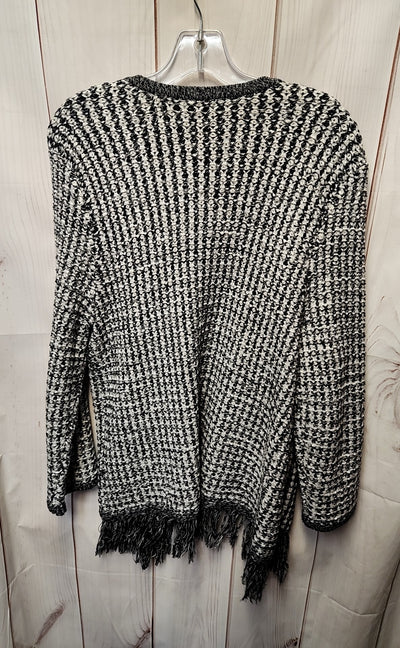 Karl Lagerfeld Women's Size L White & Black Cardigan