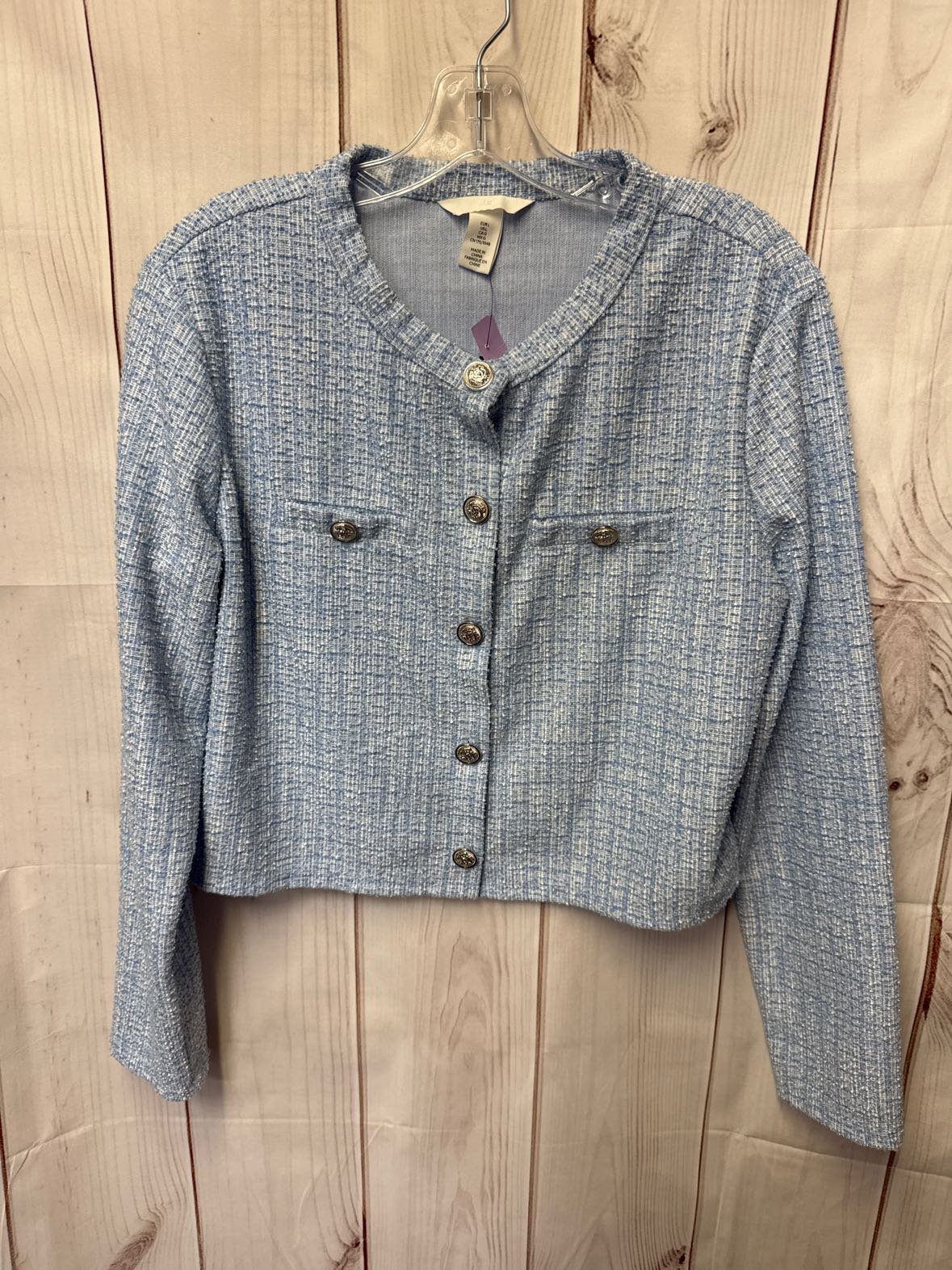 H&M Women's Size L Light Blue Jacket