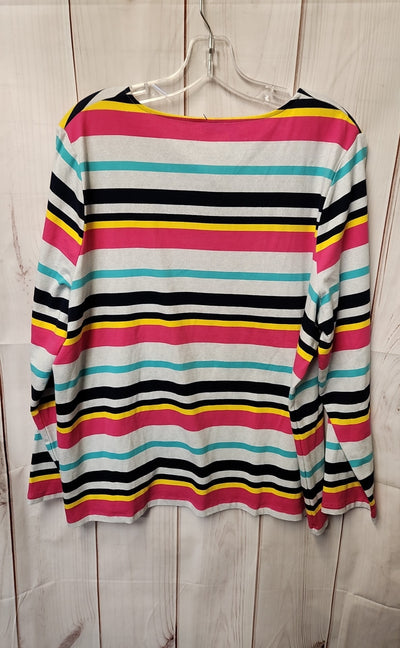 Talbots Women's Size XL Multi-Color Stripe Long Sleeve Top
