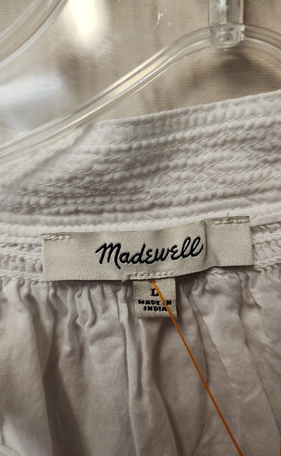 Madewell Women's Size L White Long Sleeve Top