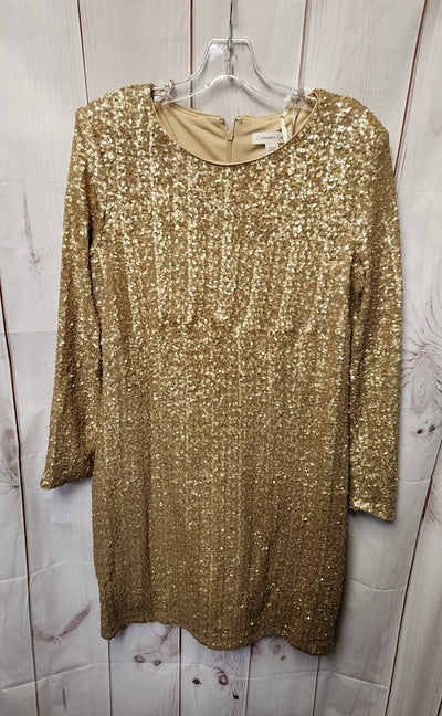 Coldwater Creek Women's Size 14 Beige Sequined Dress