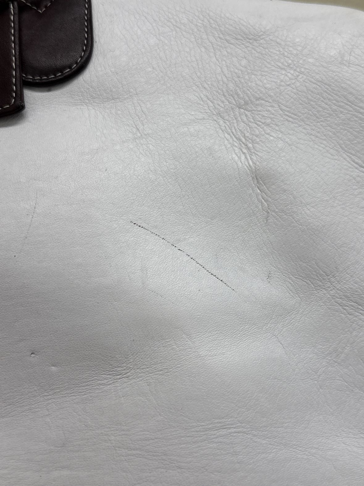 Latico White Duffle Bag AS IS - marks