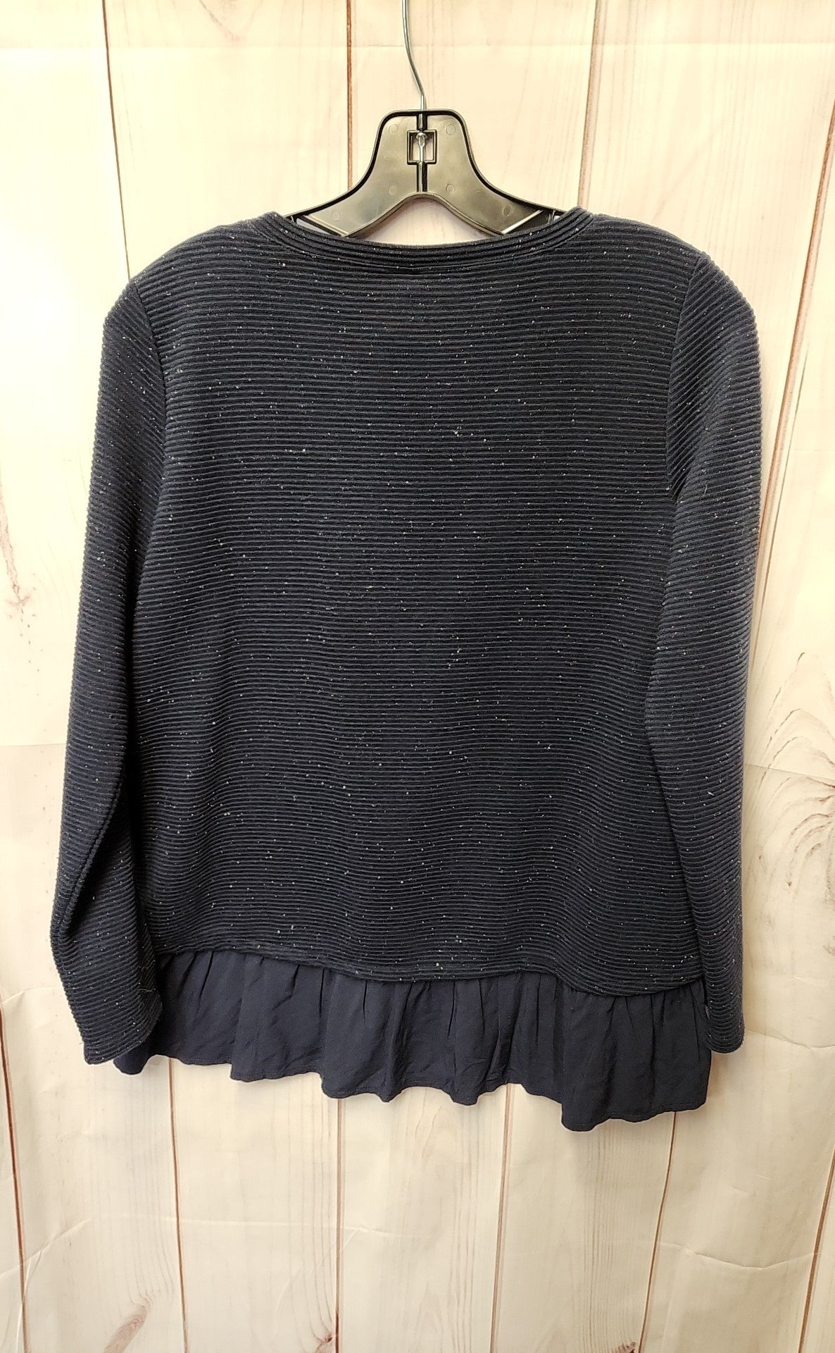 Loft Women's Size M Petite Navy Long Sleeve Top