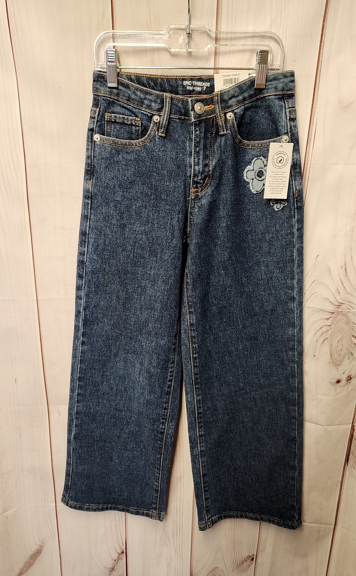 Epic Threads Girl's Size 7 Blue Jeans Wide Leg