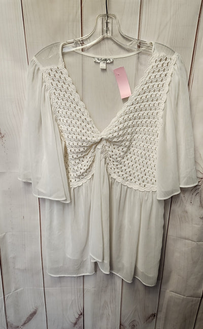 Dressbarn Women's Size 14/16 White Cover-Up