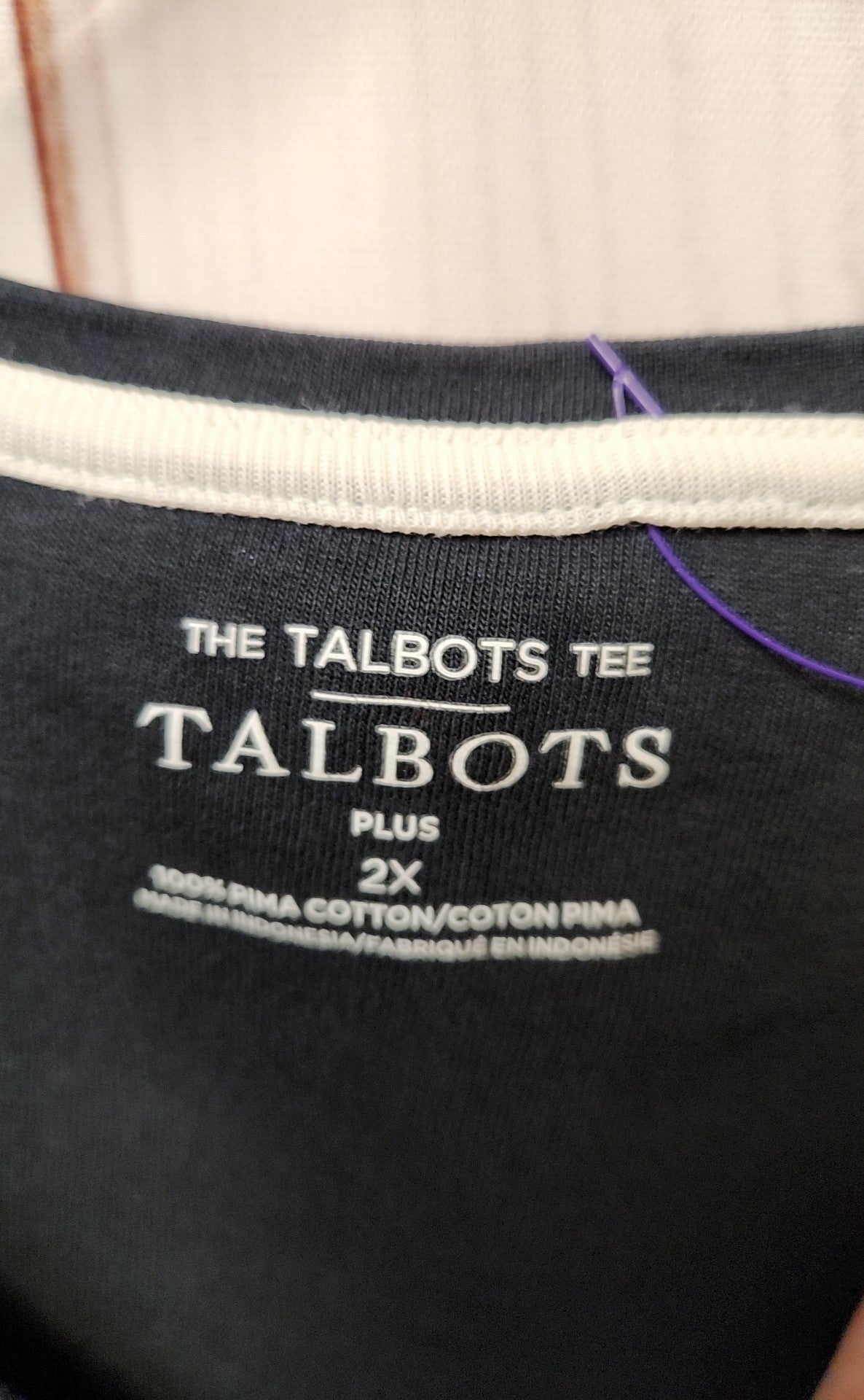 Talbots Women's Size 2X Black Short Sleeve Top