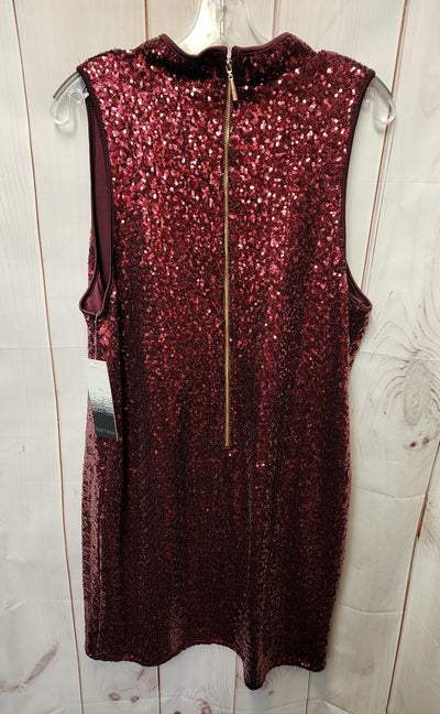 NWT Kensie Women's Size XL Red Sequined Dress