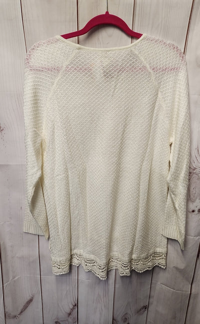 NWT Chico's Women's Size 3 = US XL White Sweater