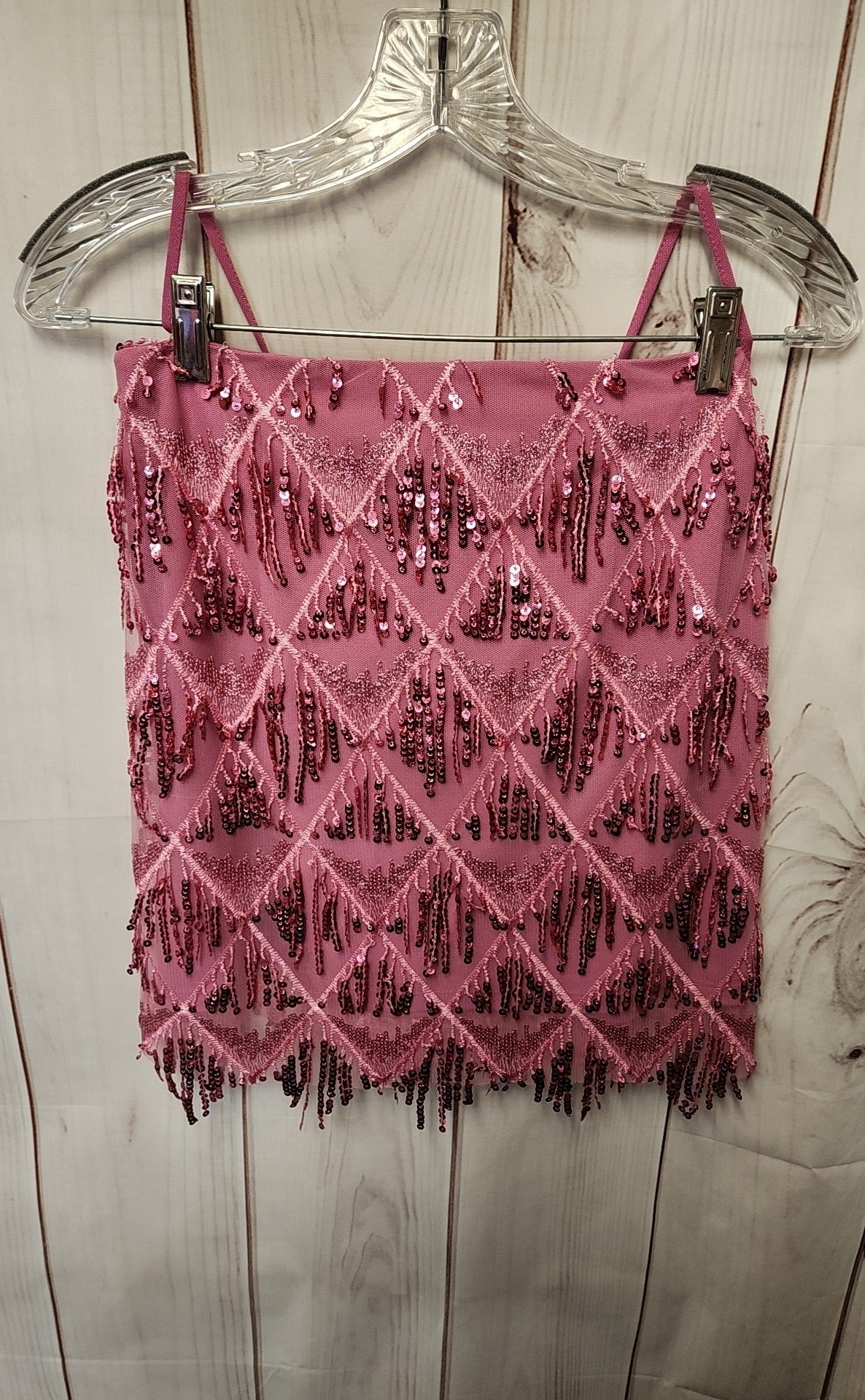 SincerelyJules Women's Size S Pink Sequined Skirt Set