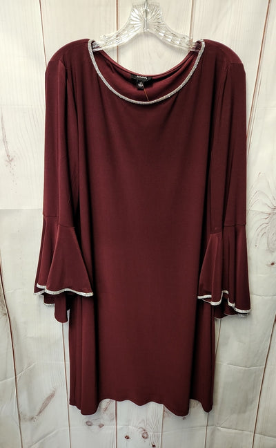 Msk Women's Size XL Maroon Dress
