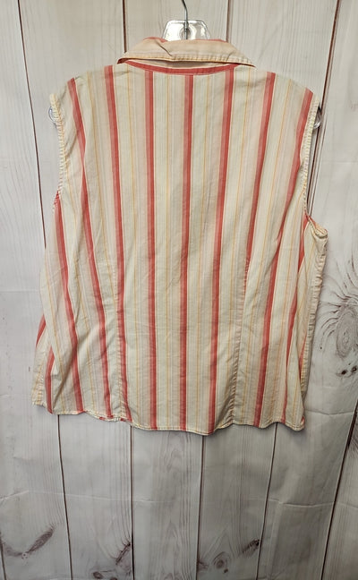 Chico's Women's Size 2 = US L Peach Sleeveless Top